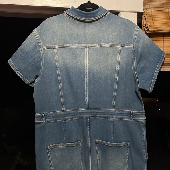 LAST OFFER! Good American Fit For Success Bootcut Denim Jumpsuit Sz 6 (18) 3XL - Picture 10 of 17